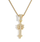 Gold pendant + 60 cm titanium steel twist chain