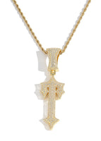 Gold pendant + 60 cm titanium steel twist chain