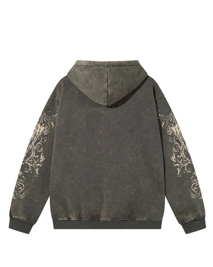 TALKLESSFASHION Graphic  Washed Hooded Pullover