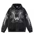 Graphic  Washed Hooded Pullover
