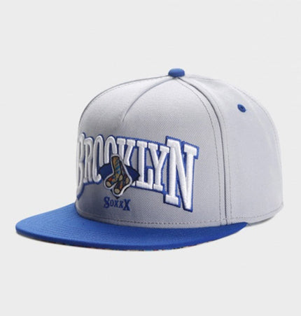 THETLSTUDIO gray Cross-border supply gray BROOKLYN sports basketball hat shade vintage hip hop street flat brim hat