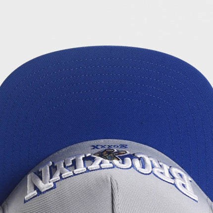 TALKLESSFASHION gray Cross-border supply gray BROOKLYN sports basketball hat shade vintage hip hop street flat brim hat