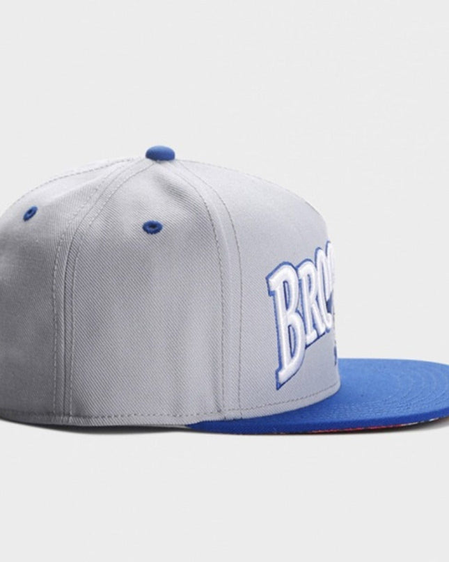 TALKLESSFASHION gray Cross-border supply gray BROOKLYN sports basketball hat shade vintage hip hop street flat brim hat