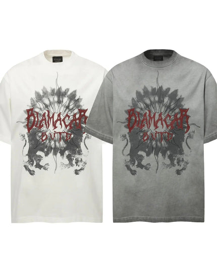 TALKLESSFASHION Gray Washed T-Shirts—4398