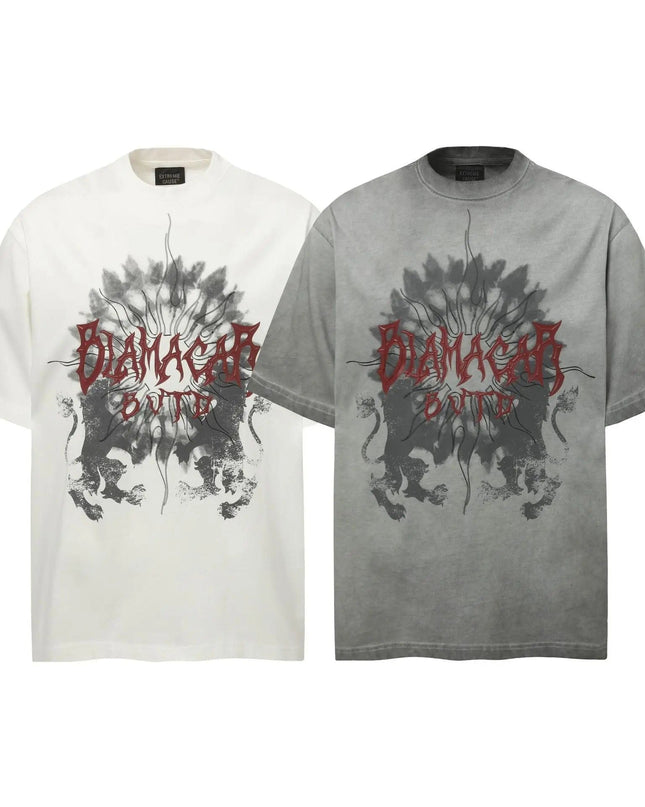 TALKLESSFASHION Gray Washed T-Shirts—4398