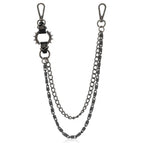 Gun black pants chain spikes