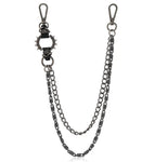 Gun black pants chain spikes