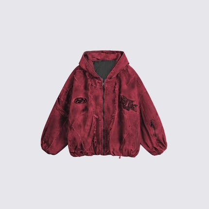 TALKLESSFASHION GUO WEAR wasteland style, national tide, mottled distressed overalls, men's and women's winter cotton clothes, casual and versatile