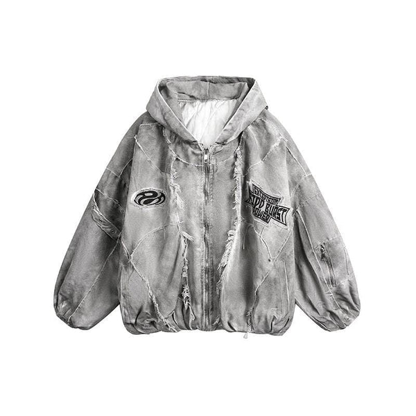Wasteland Mottled Distressed Industrial Overalls