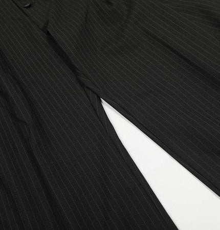 THETLSTUDIO GXFortune American Casual Zen Pleated Straight Striped Trousers Kendo Streamer Draped Casual Pants