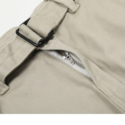 TALKLESSFASHION GXFortune American Retro Commuter Belt Machete Jeans Men's and Women's Trendy Loose Straight Casual Pants