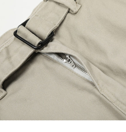 TALKLESSFASHION GXFortune American Retro Commuter Belt Machete Jeans Men's and Women's Trendy Loose Straight Casual Pants