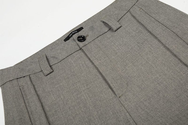 TALKLESSFASHION GXFortune American Three-Dimensional Silhouette Trousers Men's Straight Loose Premium Drape Casual Commuter Suit Pants