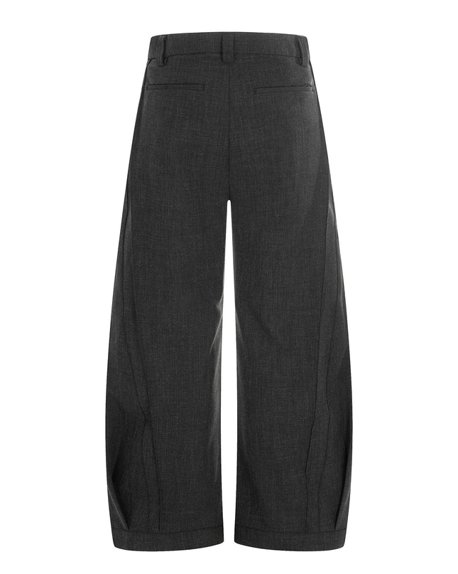 TALKLESSFASHION GXFortune American Three-Dimensional Silhouette Trousers Men's Straight Loose Premium Drape Casual Commuter Suit Pants
