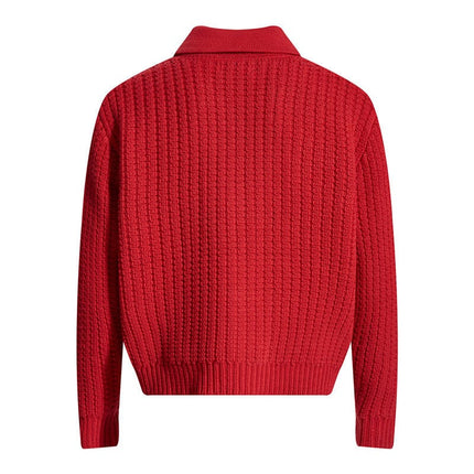 TALKLESSFASHION GXFortune American Vintage Button-Down Cardigan Sweater Cleanfit Versatile Lazy Short Knit