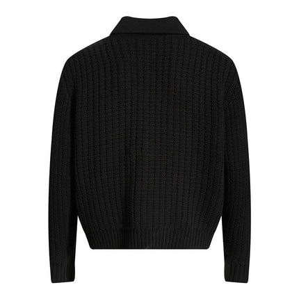 TALKLESSFASHION GXFortune American Vintage Button-Down Cardigan Sweater Cleanfit Versatile Lazy Short Knit