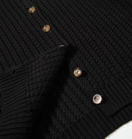 THETLSTUDIO GXFortune American Vintage Button-Down Cardigan Sweater Cleanfit Versatile Lazy Short Knit