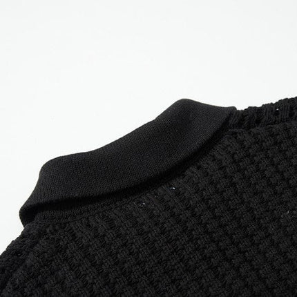 TALKLESSFASHION GXFortune American Vintage Button-Down Cardigan Sweater Cleanfit Versatile Lazy Short Knit