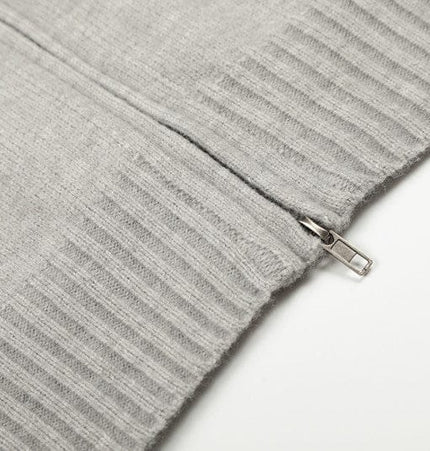 THETLSTUDIO GXFortune American Vintage Cleanfit Knit Men's and Women's Loose Casual Zip Cardigan Hooded Sweater