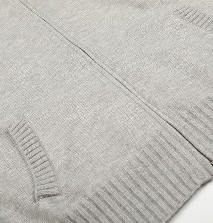 THETLSTUDIO GXFortune American Vintage Cleanfit Knit Men's and Women's Loose Casual Zip Cardigan Hooded Sweater