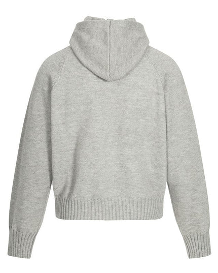 TALKLESSFASHION GXFortune American Vintage Cleanfit Knit Men's and Women's Loose Casual Zip Cardigan Hooded Sweater