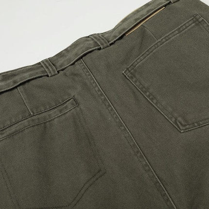 TALKLESSFASHION GXFortune American Vintage Design Straight Slacks Men's and Women's Cleanfit slimming wide-leg jeans