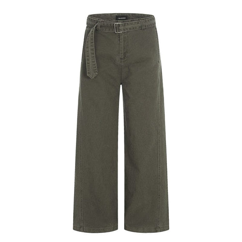 THETLSTUDIO GXFortune American Vintage Design Straight Slacks Men's and Women's Cleanfit slimming wide-leg jeans