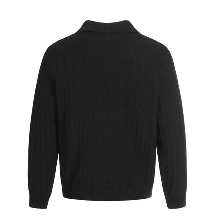 THETLSTUDIO GXFortune American vintage high-end knitted polo shirt men's and women's trendy brand loose casual couple tops