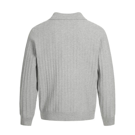 TALKLESSFASHION GXFortune American vintage high-end knitted polo shirt men's and women's trendy brand loose casual couple tops