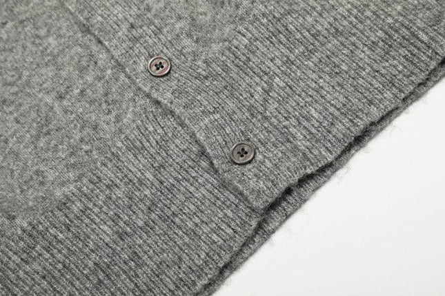 TALKLESSFASHION GXFortune Fall/Winter American Lazy Luxury Wool Blend Cardigan Sweater Loose Knitwear Couple
