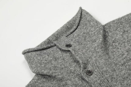 TALKLESSFASHION GXFortune Fall/Winter American Lazy Luxury Wool Blend Cardigan Sweater Loose Knitwear Couple