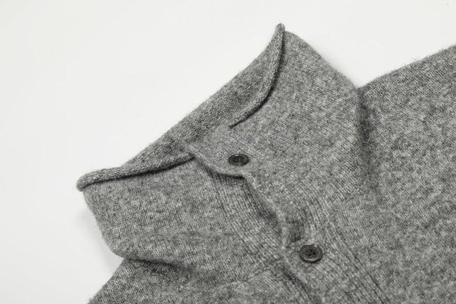 TALKLESSFASHION GXFortune Fall/Winter American Lazy Luxury Wool Blend Cardigan Sweater Loose Knitwear Couple