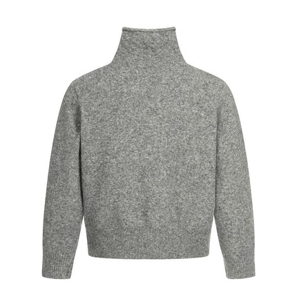 TALKLESSFASHION GXFortune Fall/Winter American Lazy Luxury Wool Blend Cardigan Sweater Loose Knitwear Couple