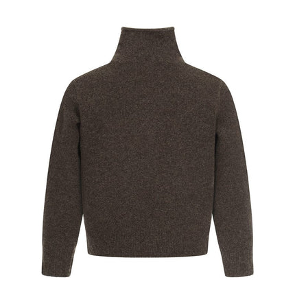 TALKLESSFASHION GXFortune Fall/Winter American Lazy Luxury Wool Blend Cardigan Sweater Loose Knitwear Couple