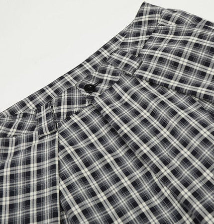 THETLSTUDIO GXFortune Minimalist Pleated Three-dimensional Plaid Wide-Leg Slacks Genderless Vintage Versatile Loose Long Pants