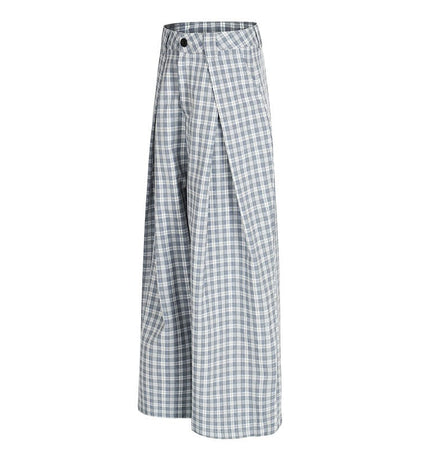 THETLSTUDIO GXFortune Minimalist Pleated Three-dimensional Plaid Wide-Leg Slacks Genderless Vintage Versatile Loose Long Pants