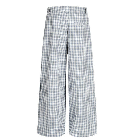 THETLSTUDIO GXFortune Minimalist Pleated Three-dimensional Plaid Wide-Leg Slacks Genderless Vintage Versatile Loose Long Pants