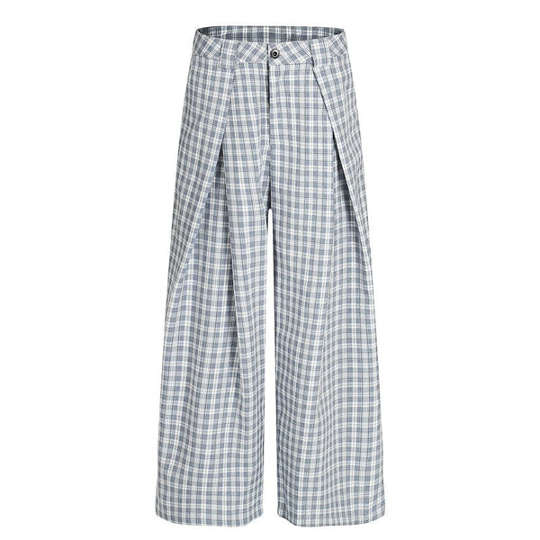 THETLSTUDIO GXFortune Minimalist Pleated Three-dimensional Plaid Wide-Leg Slacks Genderless Vintage Versatile Loose Long Pants — 2