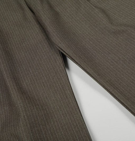 THETLSTUDIO GXFortune Old Money Style Striped Coffee Color Straight Leg Trousers Men's and Women's Commuter Casual Pants Draped Vintage Pants