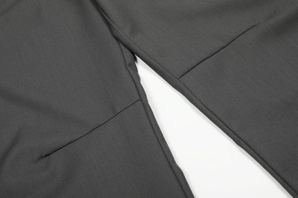 TALKLESSFASHION GXFortune Premium American Commuter Drape Black Scimitar Trousers for Men and Women
