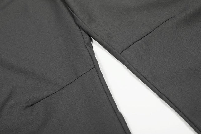 TALKLESSFASHION GXFortune Premium American Commuter Drape Black Scimitar Trousers for Men and Women