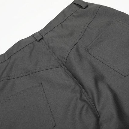 TALKLESSFASHION GXFortune Premium American Commuter Drape Black Scimitar Trousers for Men and Women