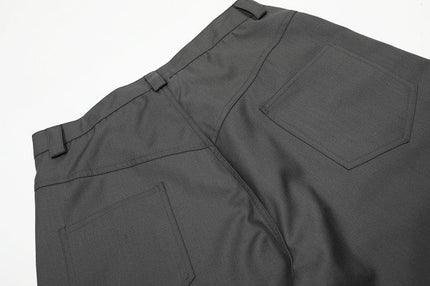 TALKLESSFASHION GXFortune Premium American Commuter Drape Black Scimitar Trousers for Men and Women