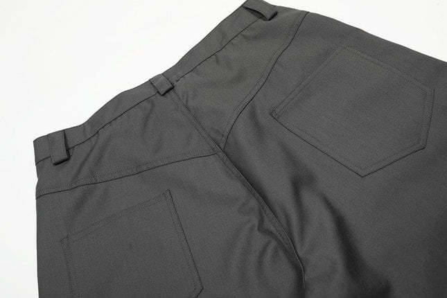 TALKLESSFASHION GXFortune Premium American Commuter Drape Black Scimitar Trousers for Men and Women