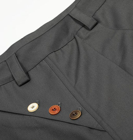 TALKLESSFASHION GXFortune Premium American Commuter Drape Black Scimitar Trousers for Men and Women