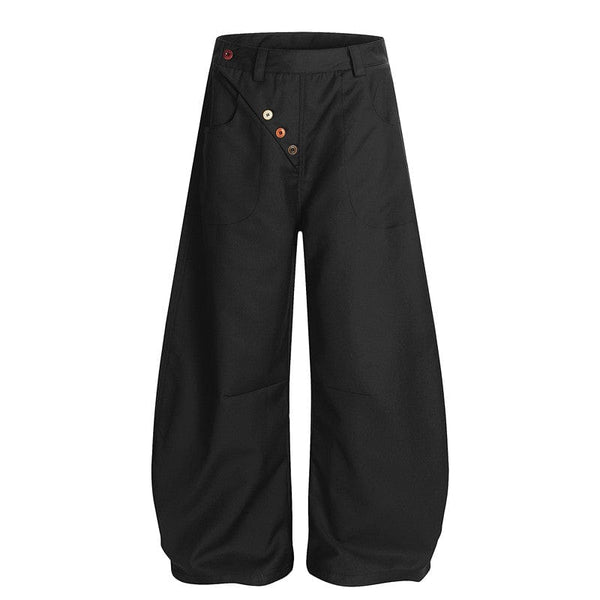 THETLSTUDIO GXFortune Premium American Commuter Drape Black Scimitar Trousers for Men and Women — 2