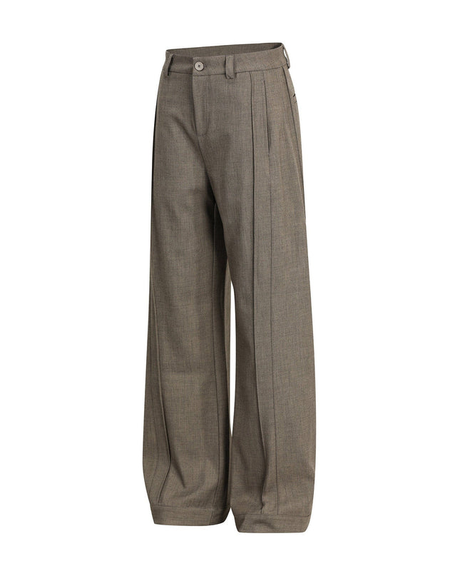 TALKLESSFASHION GXFortune Retro Deconstructed Design Old Money Style Trousers for Men and Women Loose Casual High-End Straight Pants