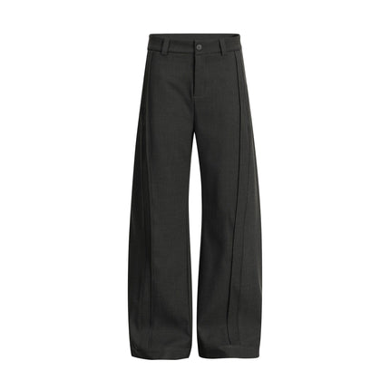 TALKLESSFASHION GXFortune Retro Deconstructed Design Old Money Style Trousers for Men and Women Loose Casual High-End Straight Pants