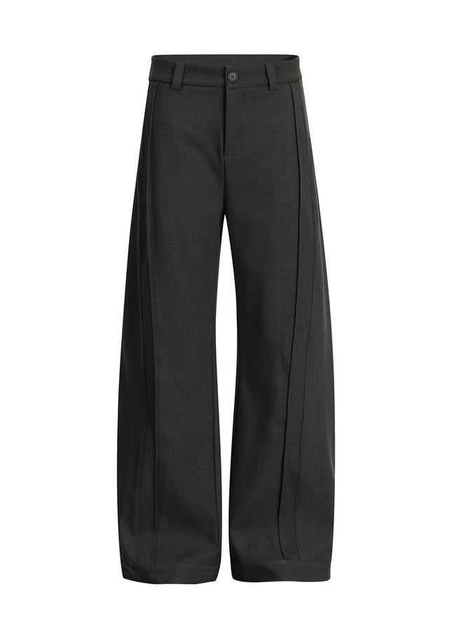 TALKLESSFASHION GXFortune Retro Deconstructed Design Old Money Style Trousers for Men and Women Loose Casual High-End Straight Pants