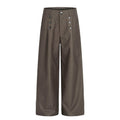TALKLESSFASHION GXFortune Vintage High-End Button-Down Casual Pants Men's and Women's Trendy Old Money Style Straight Loose Floor-Length Pants
